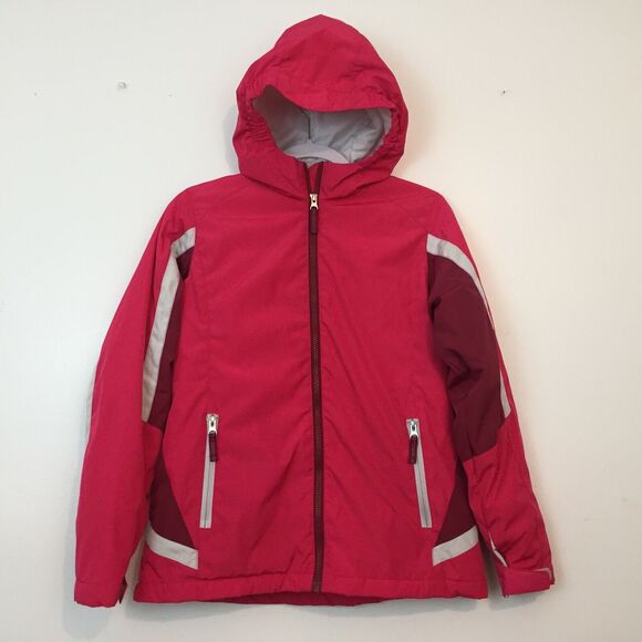 (JL) Y2K Lands' End Girls Jacket Size L (14) Winter Hooded Zip Lined Waterproof - Picture 1 of 9